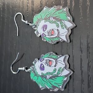 Beetlejuice inspired Acrylic Earrings